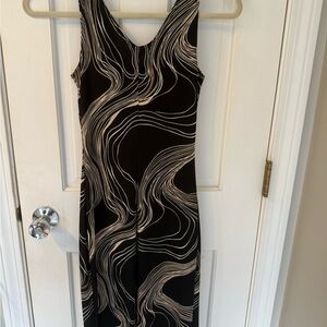 Elegant Black and Cream Dress